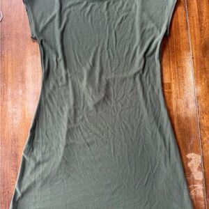 Elegant Olive Green Mini Dress